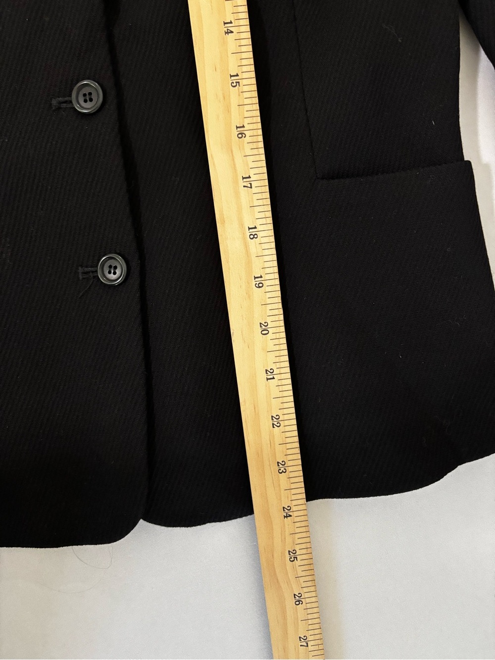 J.Crew Black Wool Blend Mandarin Collar Blazer Jacket Size 6 Vintage Style - Picture 10 of 11